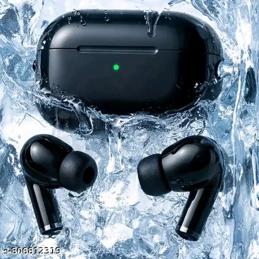 "Black Airbud Pro | True Wireless Earpods With Mic | BT 5.3 Chip | IPX5" - Image 1
