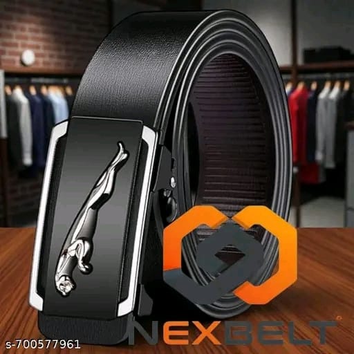 Automatic Sliding Buckle Nexbelt Leather Belt for mens - Image 1