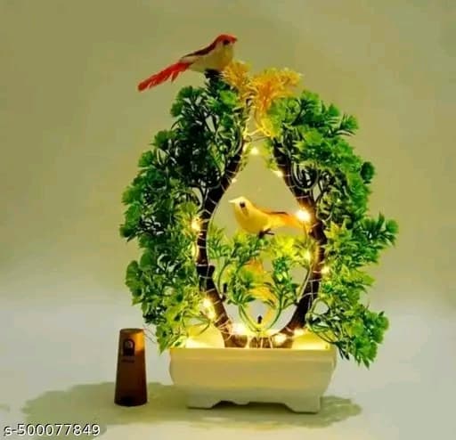 Artificial Bonsai Tree with Sparrow - 'Living Room' Dining Table Decor